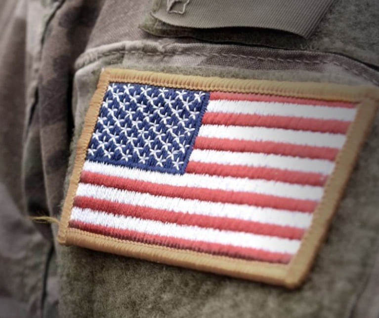 USA flag on a uniform